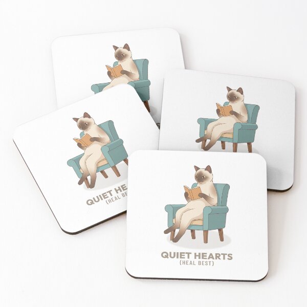 Item preview, Vintage Siamese Cat Reading Book Aesthetic Illustration designed and sold by COZY VINTAGE animal.