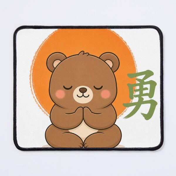 Item preview, Cute Zen Bear – Kawaii Meditating Bear Japanese Courage Art Gift designed and sold by QARVI.