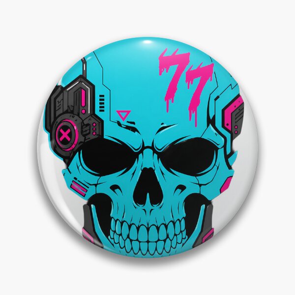 Item preview, Cyberpunk Cyber Skull 77 Neon Cybernetic Gaming Graphic designed and sold by ArtdesignsA.