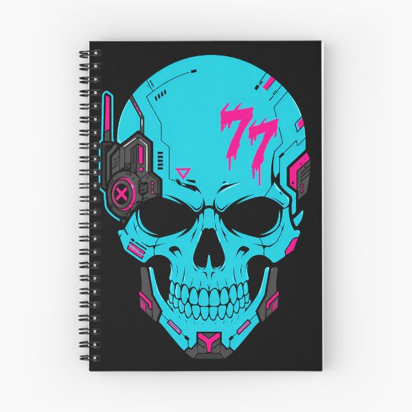 Item preview, Cyberpunk Cyber Skull 77 Neon Cybernetic Gaming Graphic designed and sold by ArtdesignsA.