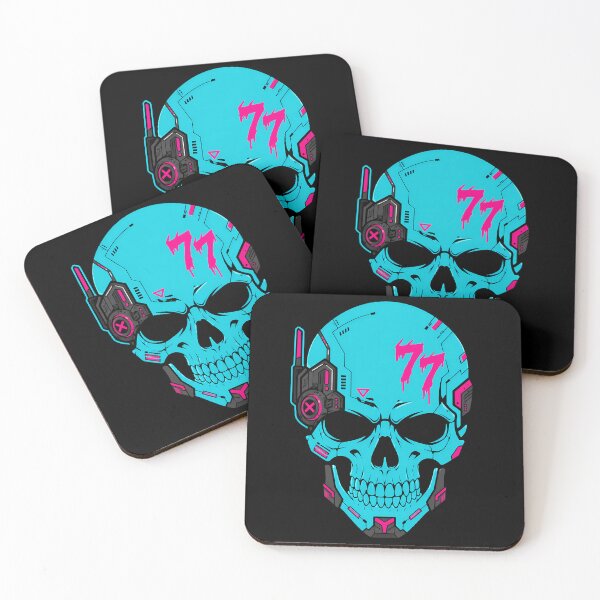 Item preview, Cyberpunk Cyber Skull 77 Neon Cybernetic Gaming Graphic designed and sold by ArtdesignsA.