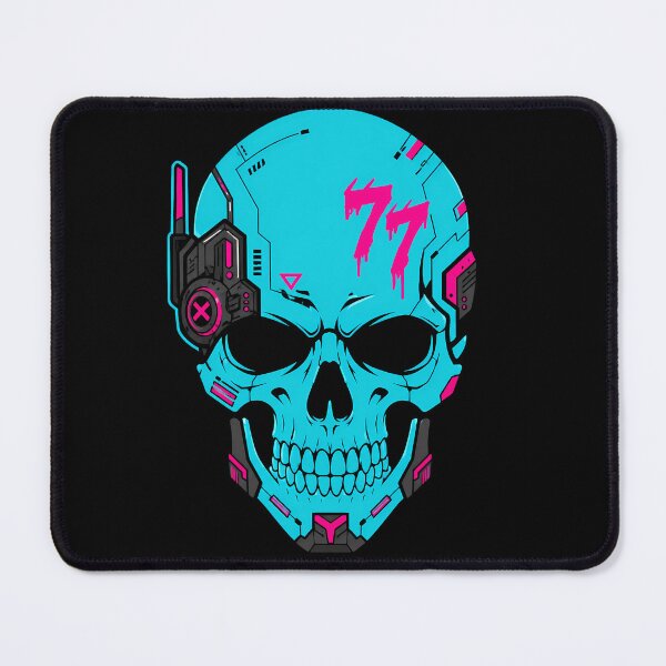 Item preview, Cyberpunk Cyber Skull 77 Neon Cybernetic Gaming Graphic designed and sold by ArtdesignsA.
