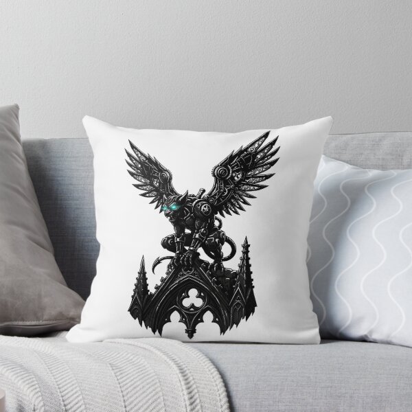 Item preview, Mechanical Gargoyle Sentinel | Gothic Steampunk Winged Statue Vector Tee designed and sold by Studio77-Gothic.