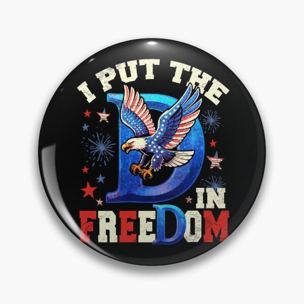 Item preview, I Put the D in Freedom Patriotic Eagle designed and sold by schoolofbullies.
