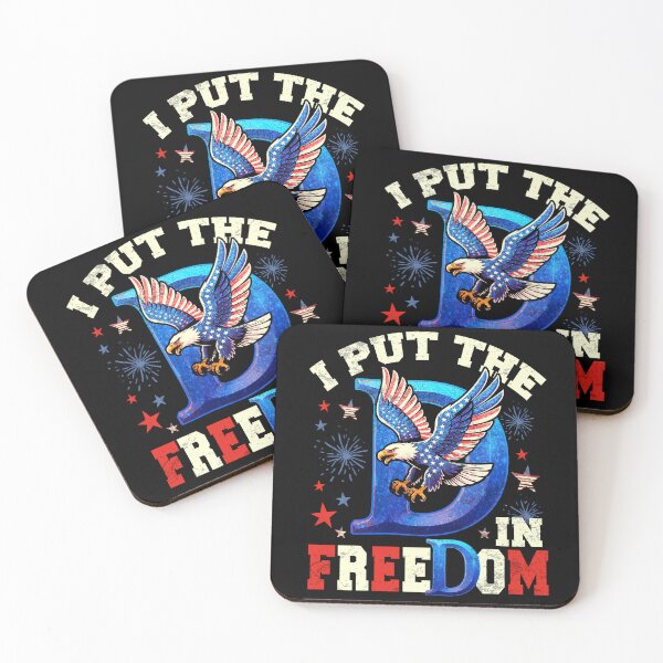 Item preview, I Put the D in Freedom Patriotic Eagle designed and sold by schoolofbullies.