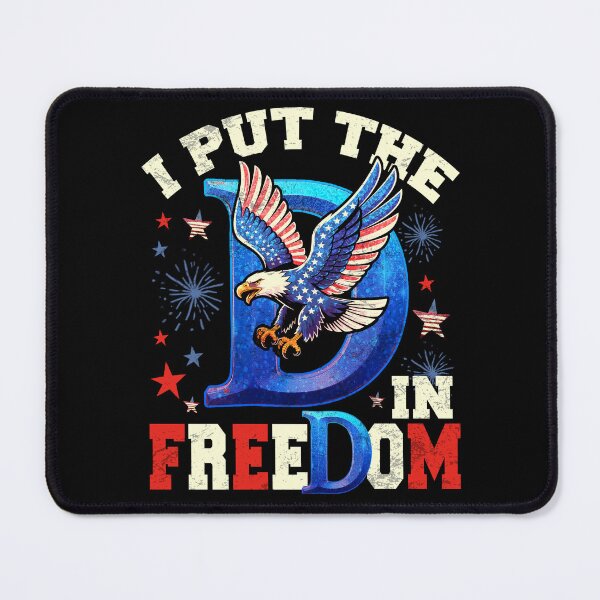 Item preview, I Put the D in Freedom Patriotic Eagle designed and sold by schoolofbullies.