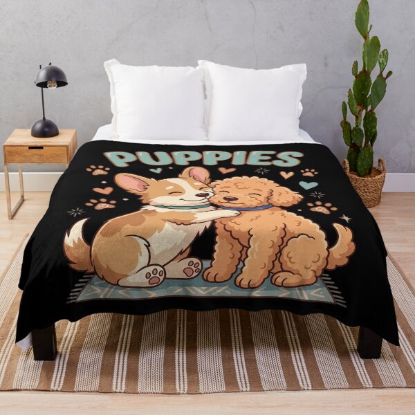 Item preview, Cute Corgi Poodle Puppy Hug Kawaii Dog Lover Tee designed and sold by CrystalMineArts.