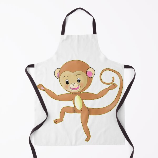 Item preview, Cute Happy Kawaii Monkey Dancing And Smiling designed and sold by BalRaju-Doodles.