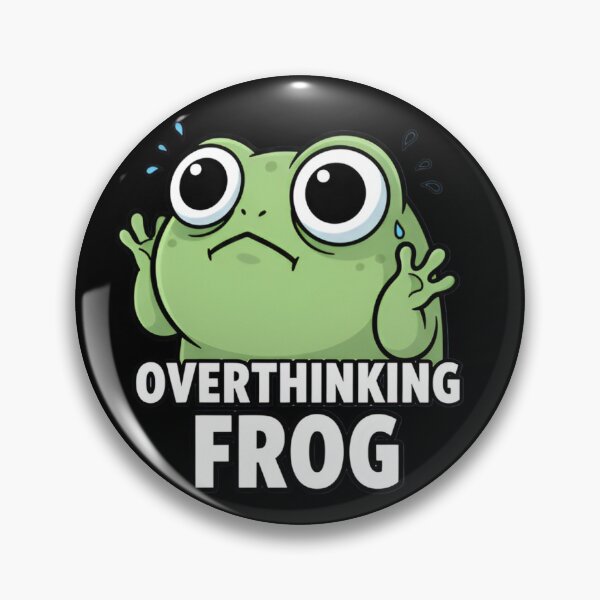 Item preview, Cute Overthinking Frog Meme Shirt & Sticker designed and sold by ZyxDes.