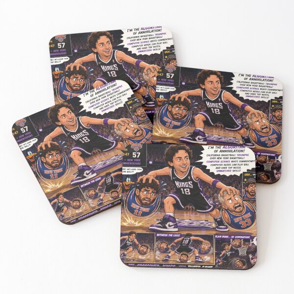 Item preview, Cartoon Basketball Showdown: Sergey Brin vs. Hasan Piker and Kyle Kulinski designed and sold by Uniqueartai.