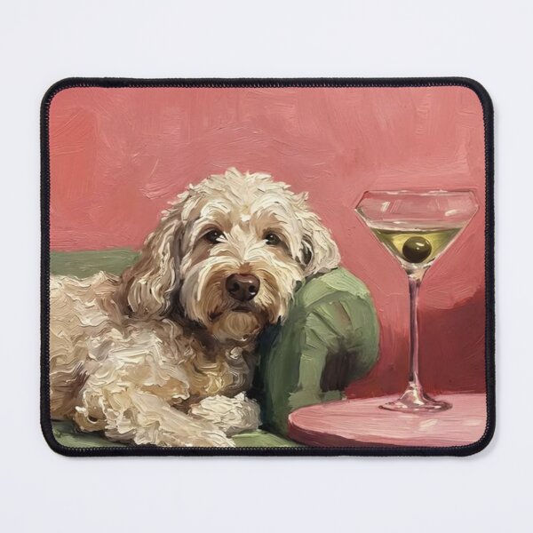 Item preview, dog and martini designed and sold by potraitsbyana.