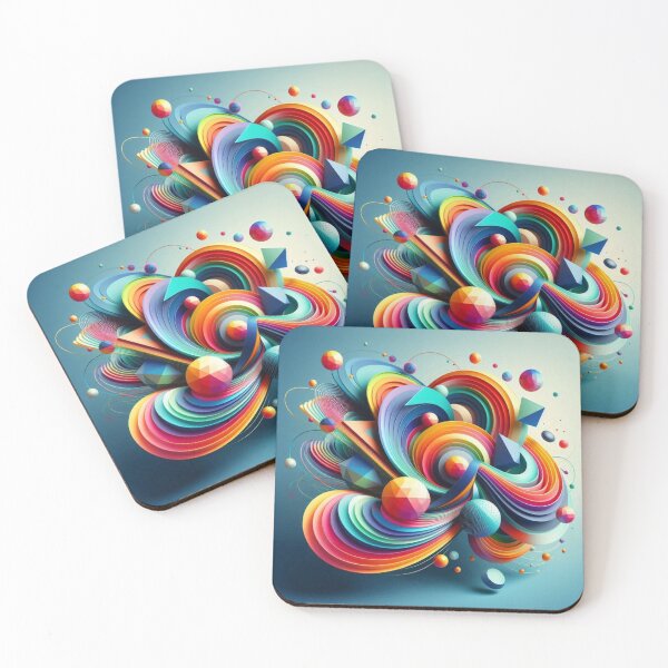 Item preview, Colorful Geometric Motion – Abstract 3D Design designed and sold by Dogandesighn.
