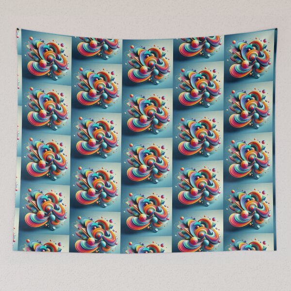 Item preview, Colorful Geometric Motion – Abstract 3D Design designed and sold by Dogandesighn.