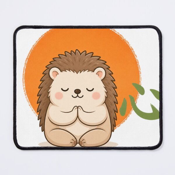 Item preview, Cute Zen Hedgehog – Kawaii Meditating Hedgehog Japanese Heart Art Gift designed and sold by QARVI.