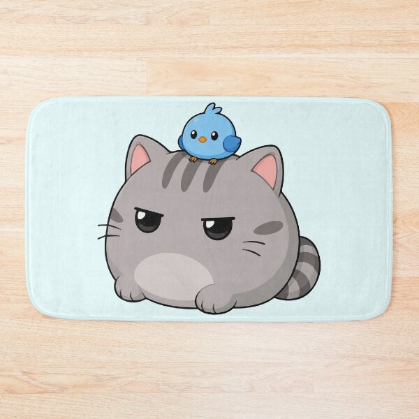 Item preview, Little Blue Bird Buddy - Annoyed Kitty designed and sold by Vanilla-Girl.