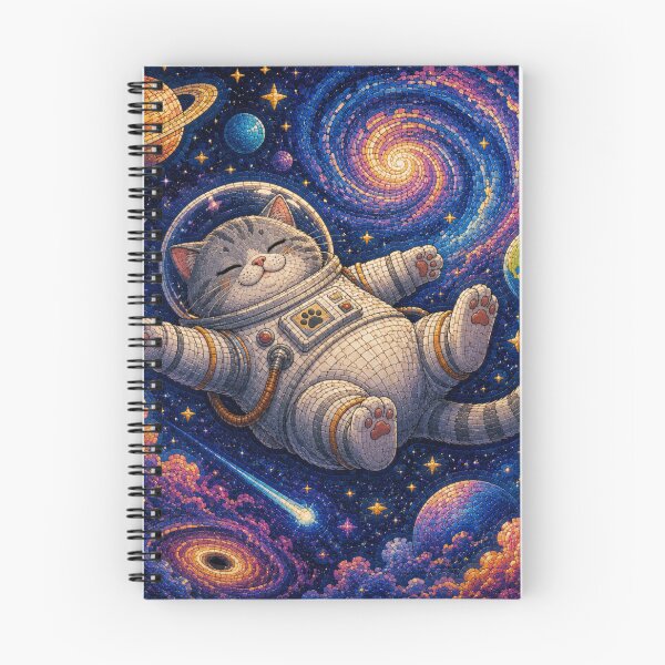 Item preview, Funny Gray Cat Sleeping in a Celestial Dreamscape designed and sold by Mindworx21.