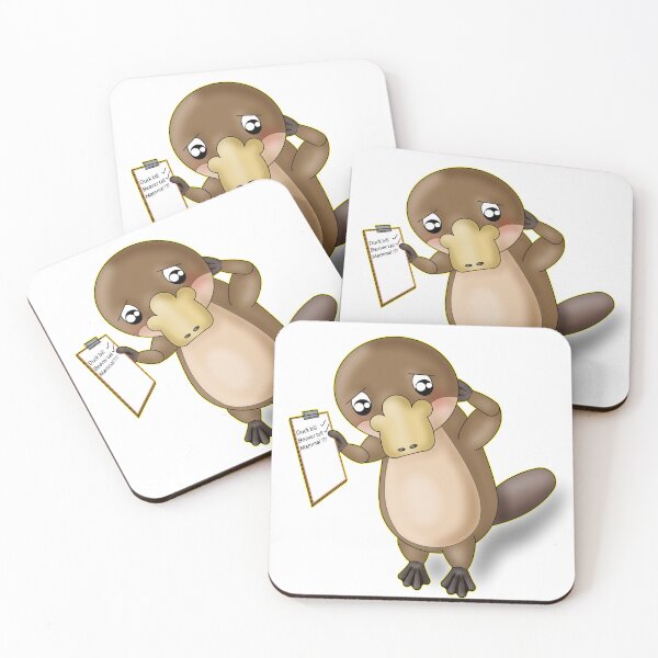 Item preview, Funny Confused Kawaii Platypus Identity Crisis designed and sold by BalRaju-Doodles.
