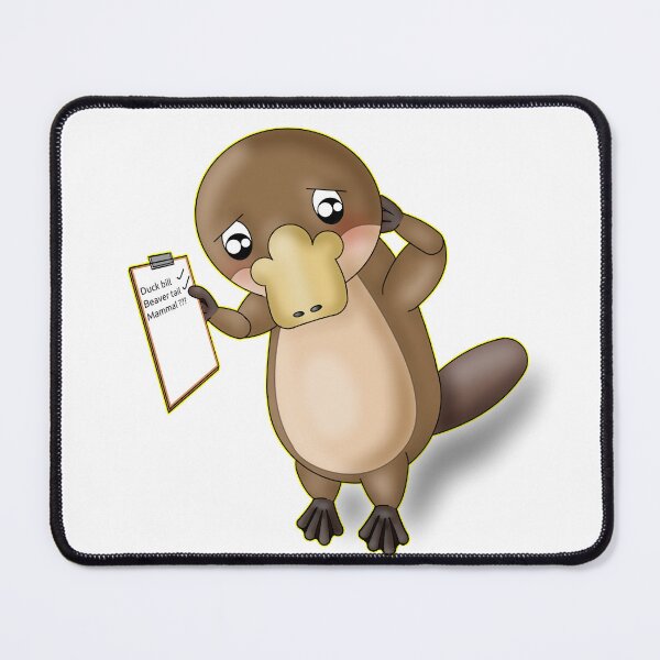 Item preview, Funny Confused Kawaii Platypus Identity Crisis designed and sold by BalRaju-Doodles.