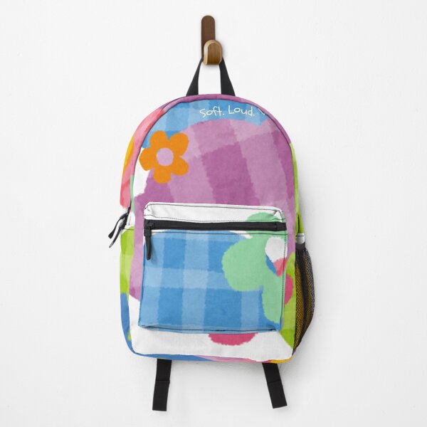 Item preview, Fuzzy Feelings — Retro Gingham Floral Blob Print designed and sold by Bottled Sunshine Studio.