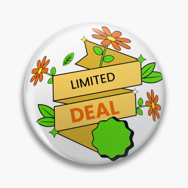 Item preview, Limited Time Offer Floral Ribbon Sticker | Elegant Leaves & Flowers Sale Banner | Botanical Promo Label Design designed and sold by GriferrStore.