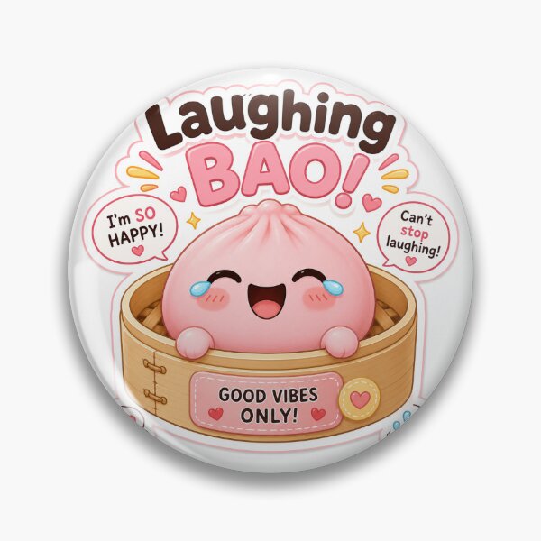 Item preview, Laughing Bao Cute Kawaii Dumpling Sticker designed and sold by MoodPopz Studio.