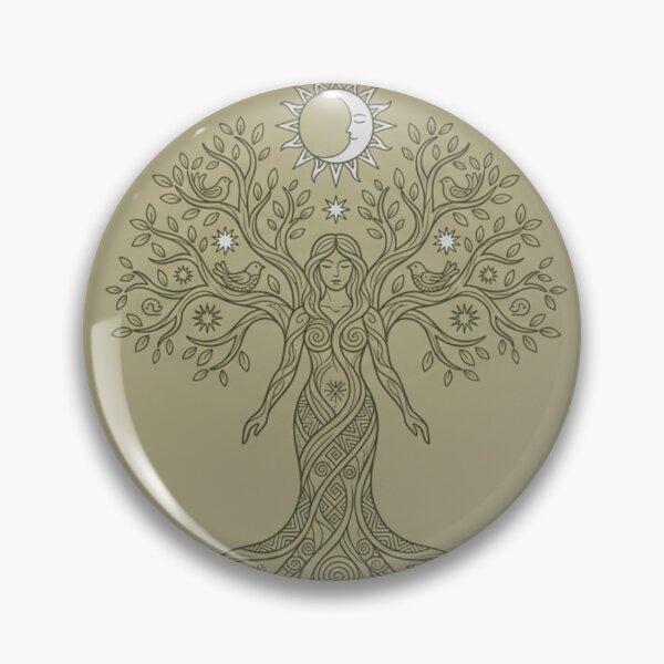 Item preview, Mother's Peace Slavic Goddess Tree of Life Boho Art designed and sold by InnerwayStudio.