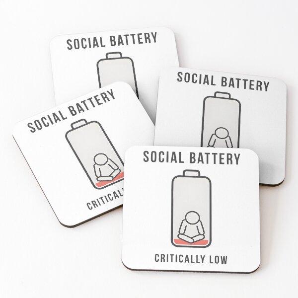 Item preview, Social Battery Critically Low designed and sold by KungPowUnicorn.