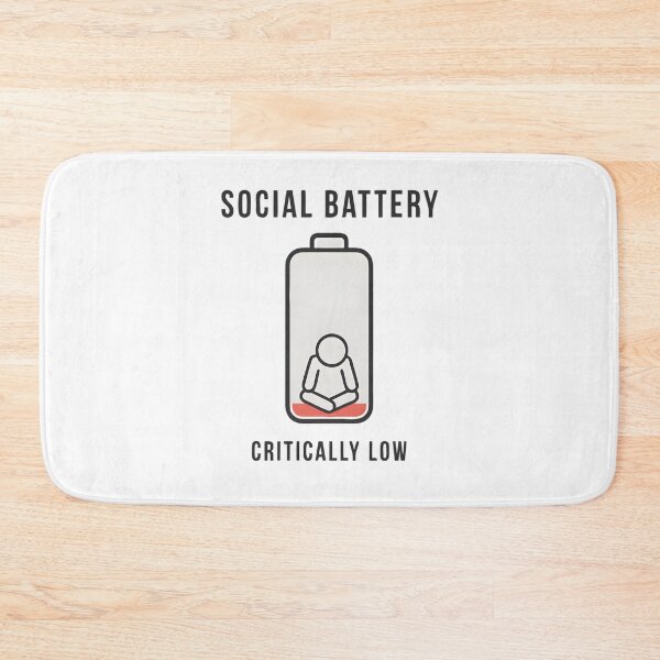 Item preview, Social Battery Critically Low designed and sold by KungPowUnicorn.