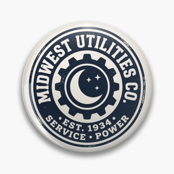 Item preview, Midwest Utilities Co Vintage Industrial Cog Emblem designed and sold by SplashTastic.