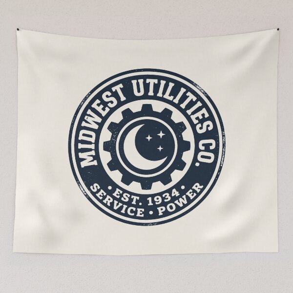 Item preview, Midwest Utilities Co Vintage Industrial Cog Emblem designed and sold by SplashTastic.