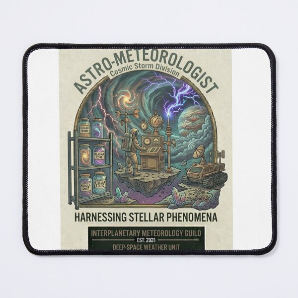 Item preview, Astro-Meteorologist Shirt – Cosmic Storm Space Weather Retro Sci-Fi Tee designed and sold by Baby Adee Collective.