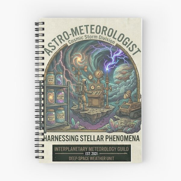 Item preview, Astro-Meteorologist Shirt – Cosmic Storm Space Weather Retro Sci-Fi Tee designed and sold by Baby Adee Collective.