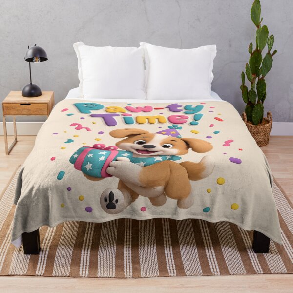 Item preview, Cute Puppy Birthday Party | Kawaii 3D Happy Birthday Art designed and sold by Moons Studio.