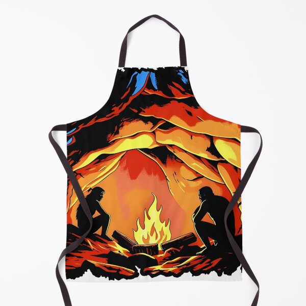 Item preview, Prehistoric Cave Campfire Silhouette Art designed and sold by Daniela`s shop.