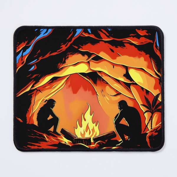Item preview, Prehistoric Cave Campfire Silhouette Art designed and sold by Daniela`s shop.
