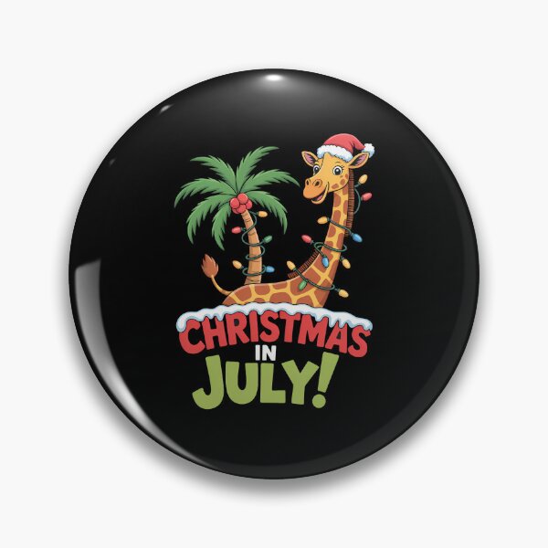 Item preview, Christmas in July Santa Giraffe Palm Tree Xmas designed and sold by TrinaEspinoza.