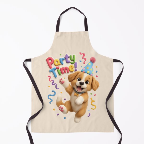 Item preview, Cute Puppy Birthday Party | Kawaii 3D Happy Birthday Art designed and sold by Moons Studio.