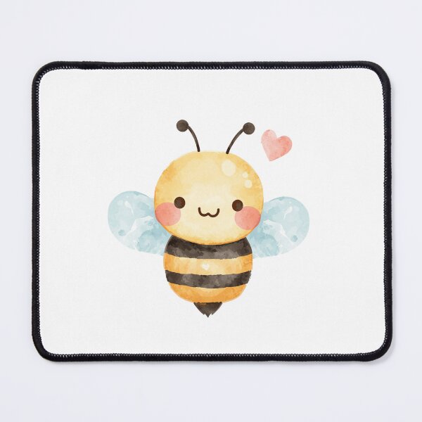 Item preview, Little pink heart bee designed and sold by MlleLAbeille.