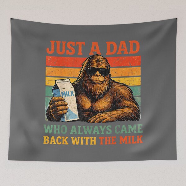 Item preview, Bigfoot Papa Just A Dad Who Always Came Back with The Milk_3 designed and sold by KristineLi.