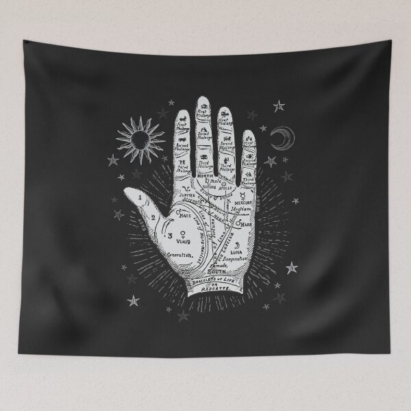 Item preview, Vintage Palm Reading Illustration - Palmistry Hand Illustration designed and sold by rutmerdesign.
