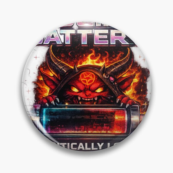 Item preview, Social Battery Critically Low Demon designed and sold by neonvael.