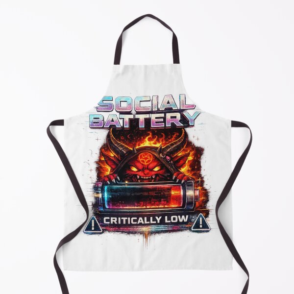 Item preview, Social Battery Critically Low Demon designed and sold by neonvael.