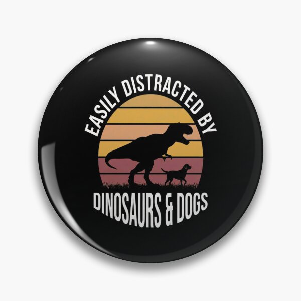 Item preview, Easily distracted by Dinosaurs Gift and dogs I heart Dinosaur dog Men Women Kids designed and sold by JonathonGer.