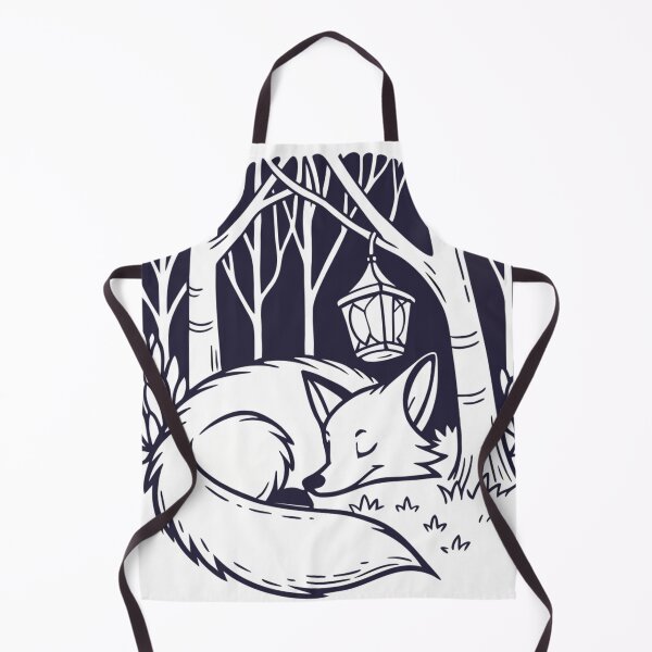 Item preview, fox sleeping in forest library surrounded by glowing lanterns designed and sold by Senglaopattern.