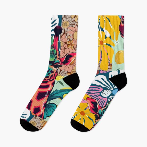 Item preview, Wild in Bloom — Tropical Giraffe Print designed and sold by Bottled Sunshine Studio.