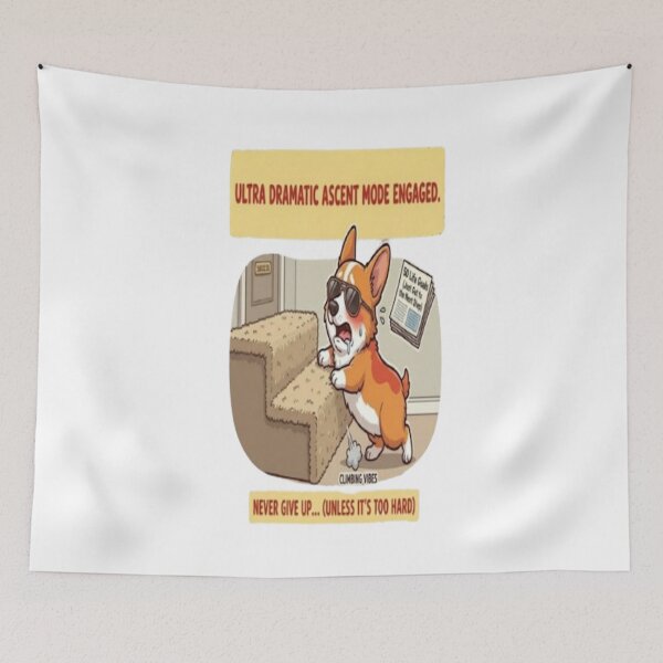 Item preview, Corgi Stairs Battle designed and sold by ClaussShop.