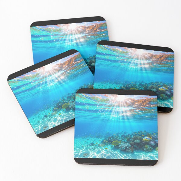 Item preview, Sunlit Coral Reef Underwater – Tropical Turquoise Ocean Photography designed and sold by islam gamal.