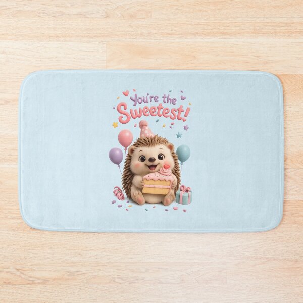 Item preview, Cute Baby Hedgehog Cake Party | Kawaii 3D Happy Birthday Animal Art designed and sold by Moons Studio.