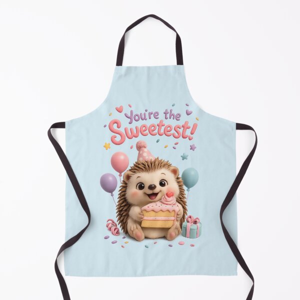 Item preview, Cute Baby Hedgehog Cake Party | Kawaii 3D Happy Birthday Animal Art designed and sold by Moons Studio.