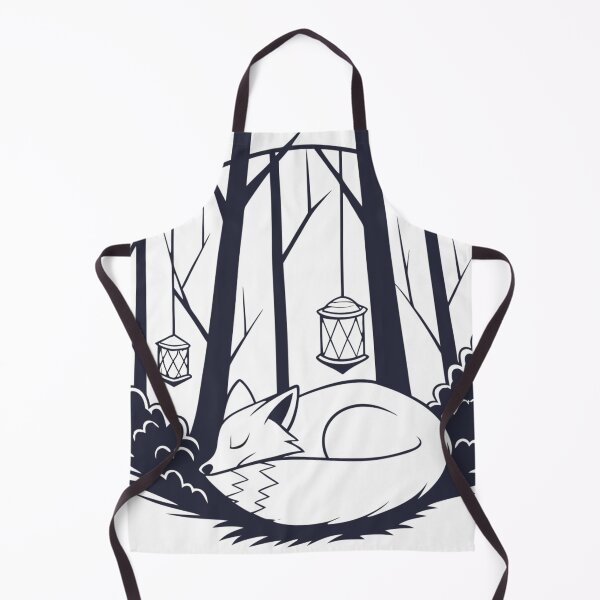 Item preview, fox sleeping in forest library surrounded by glowing lanterns designed and sold by Senglaopattern.